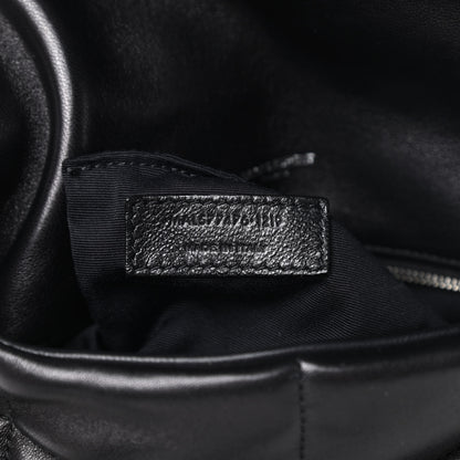 Saint Laurent Lambskin Quilted Small Loulou Puffer Monogram Chain Satchel Black 7 of 11