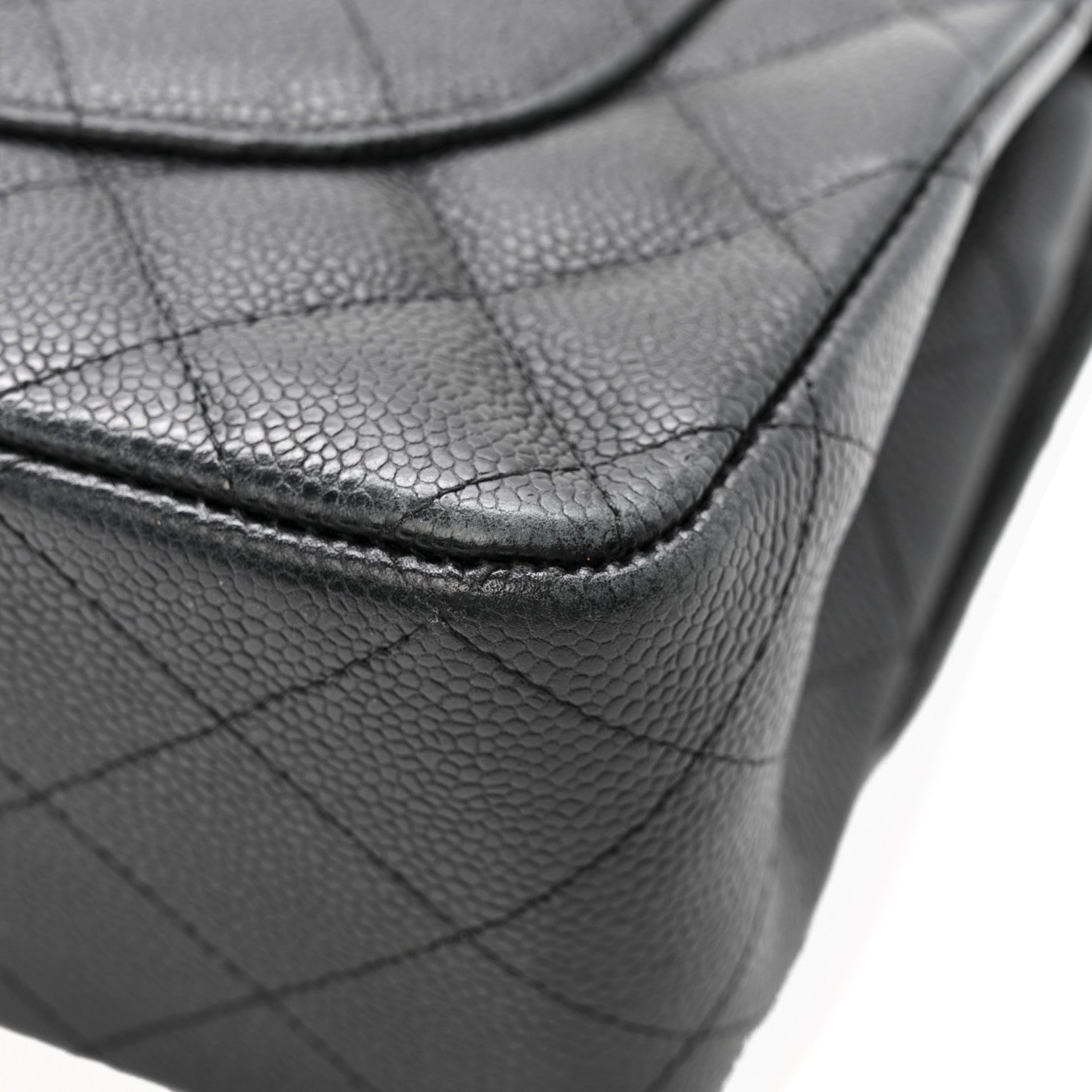Chanel Caviar Quilted Jumbo Double Flap Black 13 of 17