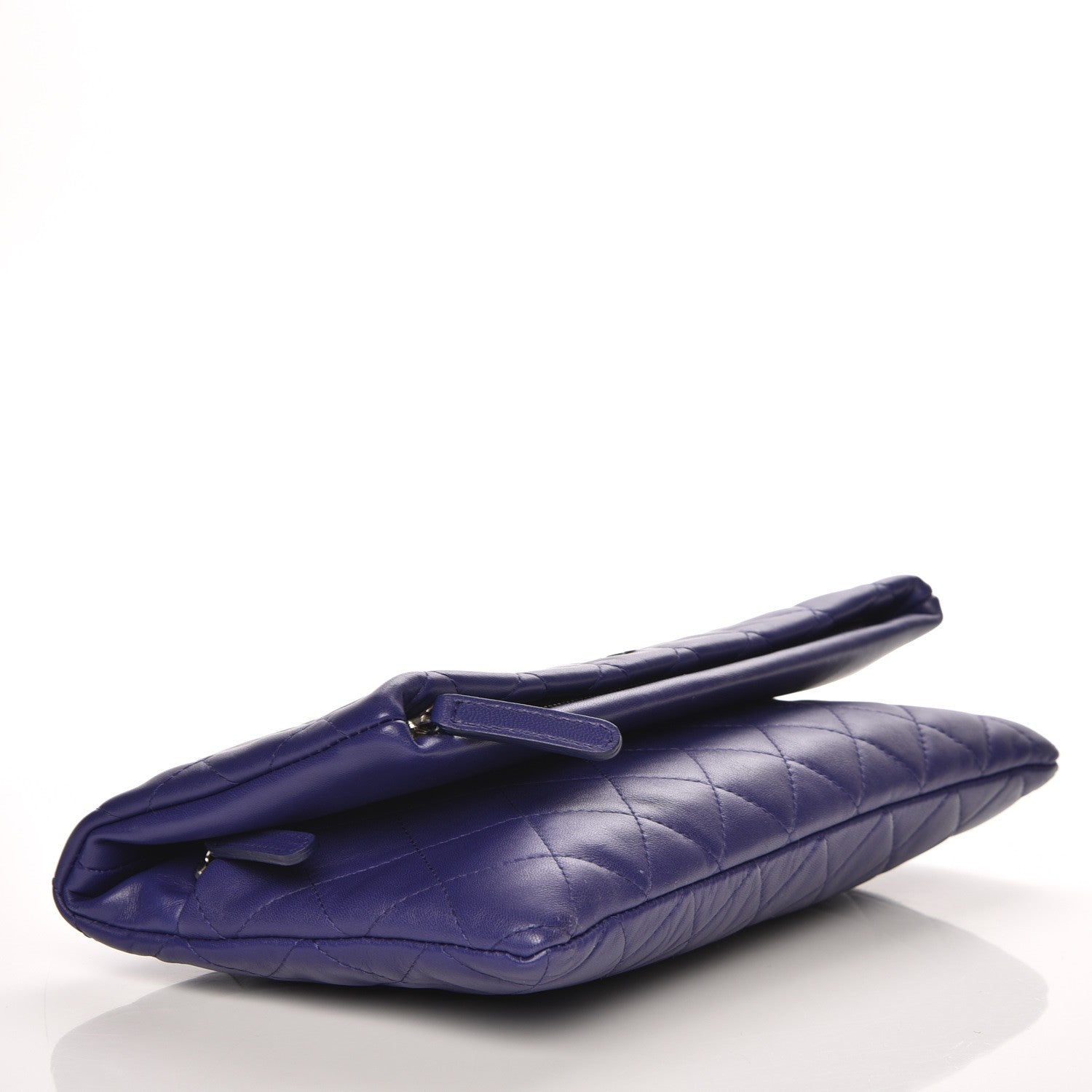 Chanel Lambskin Quilted CC Beauty Clutch Blue 5 of 7