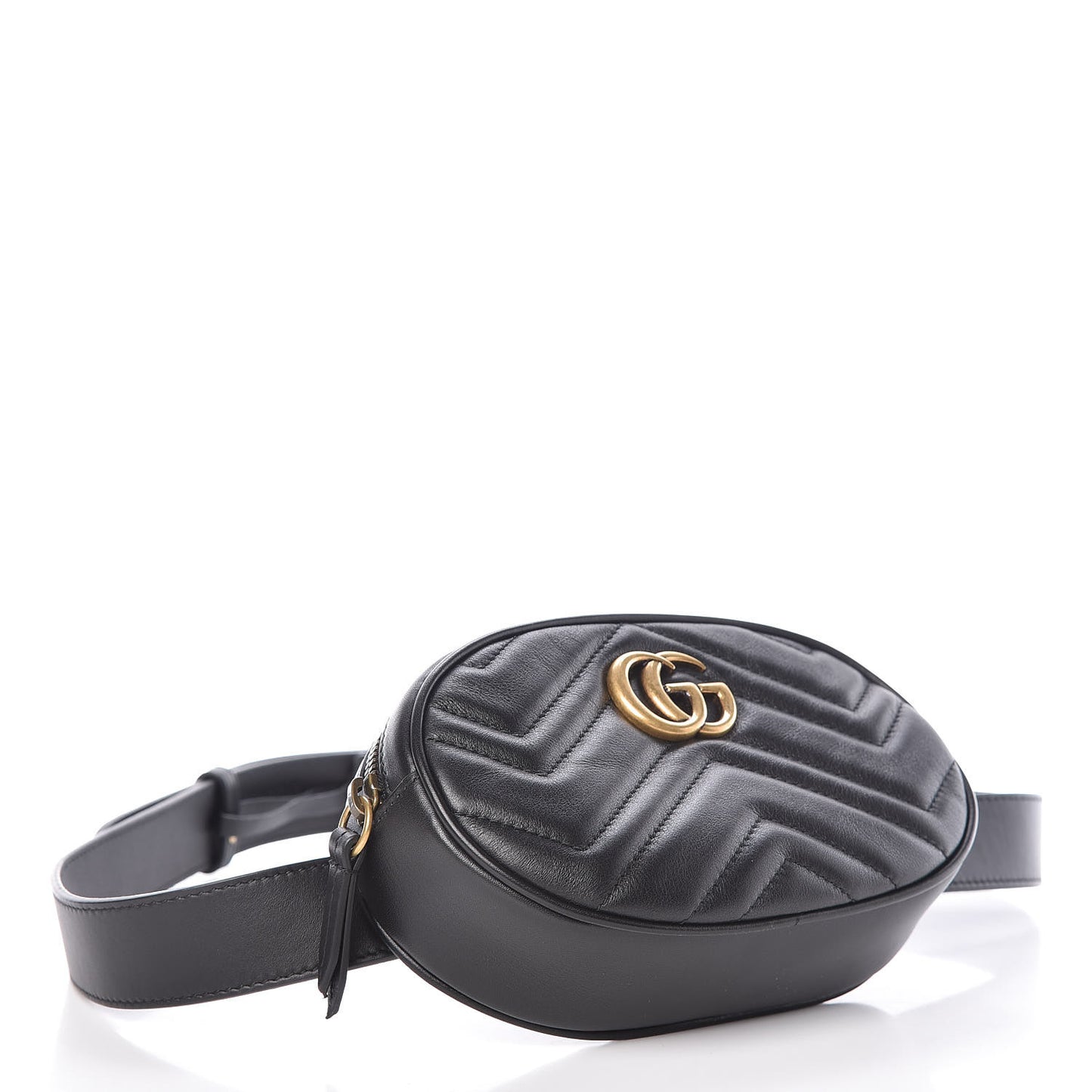 Calfskin Matelasse GG Marmont Belt Bag 95 38 Black