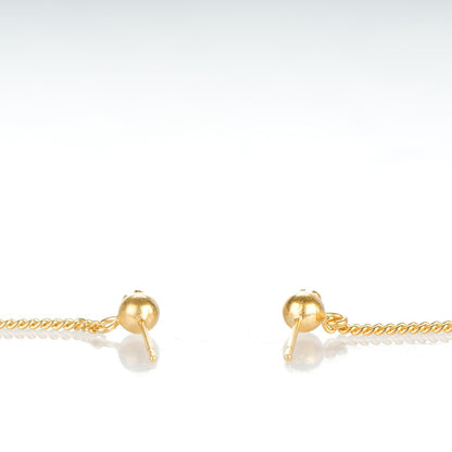 Chanel CC Drop Earrings Matte Gold 4 of 5