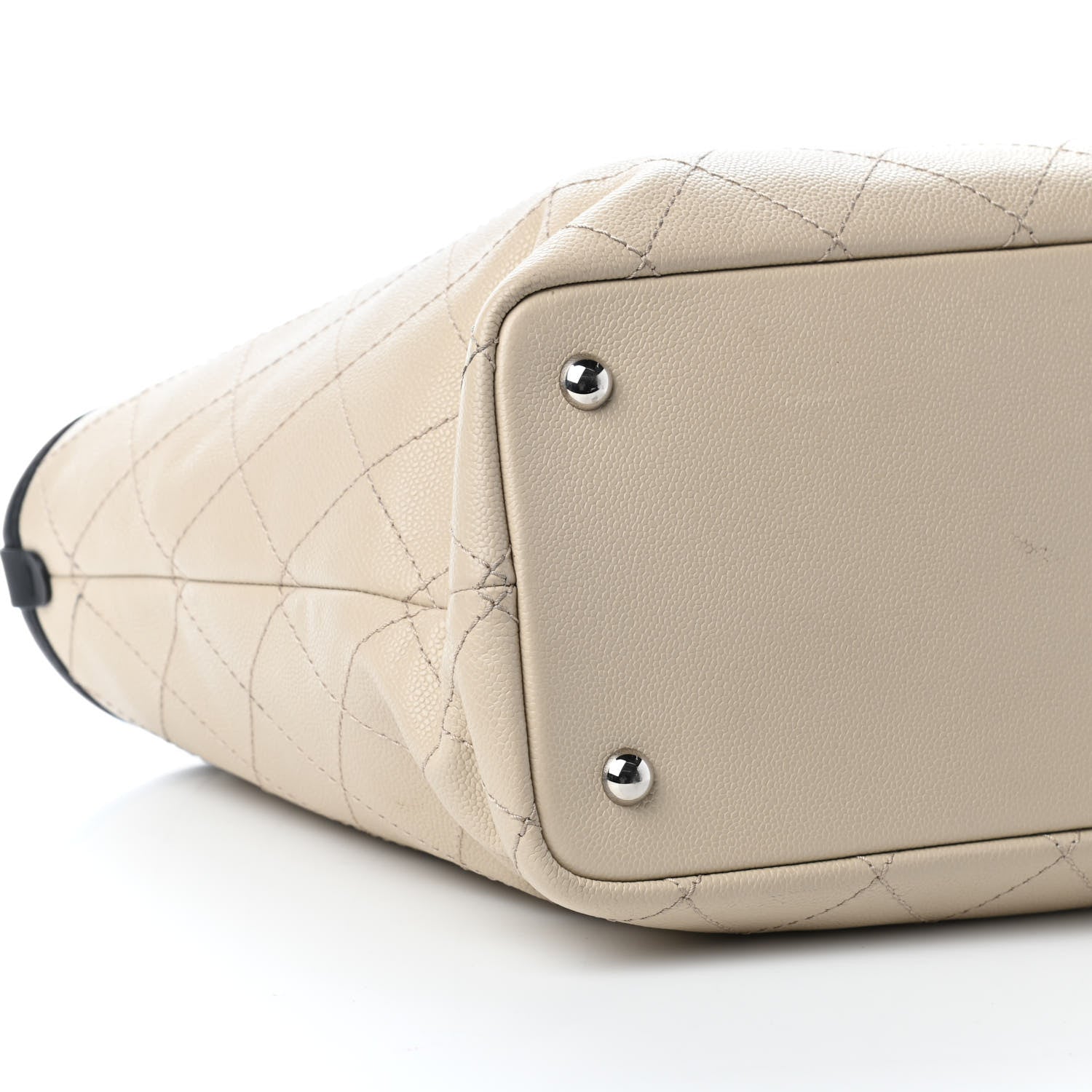 Chanel Grained Calfskin Large Fever Shopping Tote Beige 8 of 10