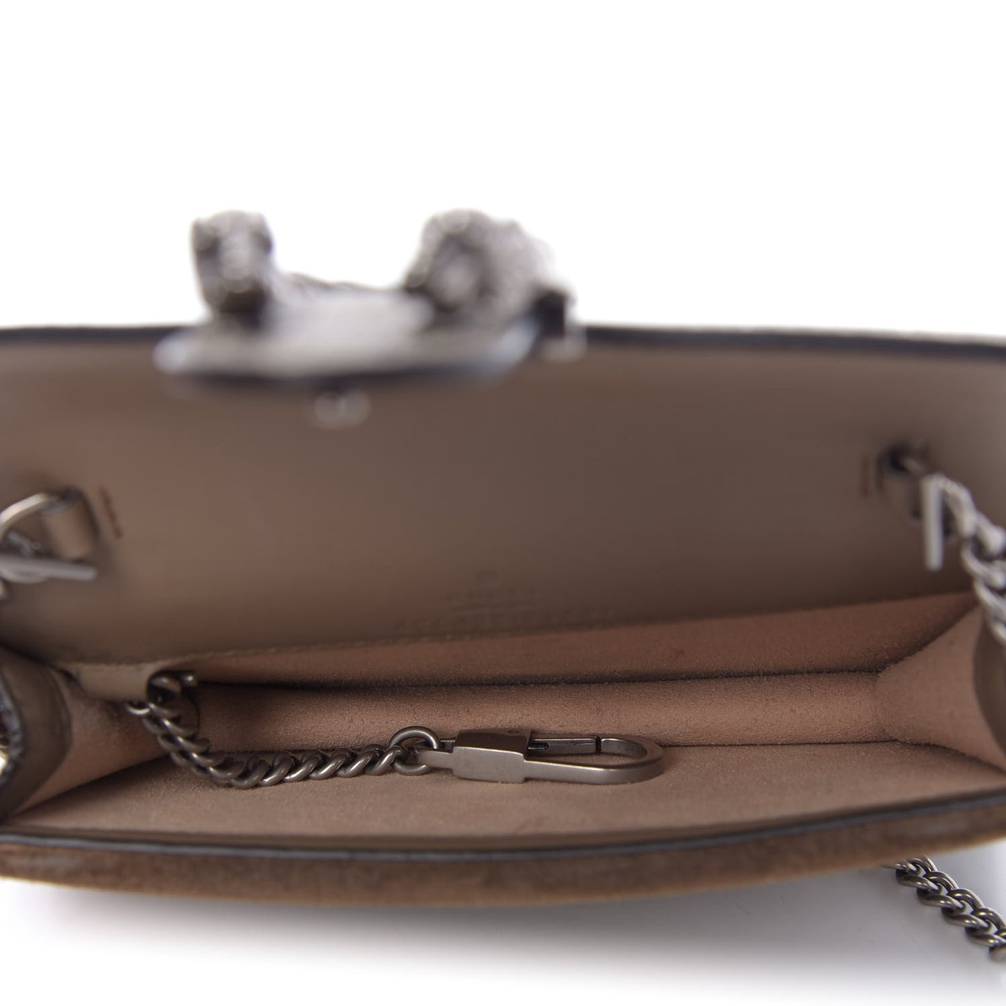 GG Supreme Monogram Super Mini Dionysus Shoulder Bag Taupe