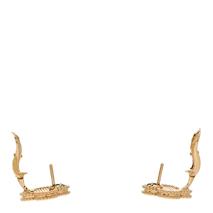 Van Cleef & Arpels 18K Yellow Gold Vintage Alhambra Earrings 3 of 5