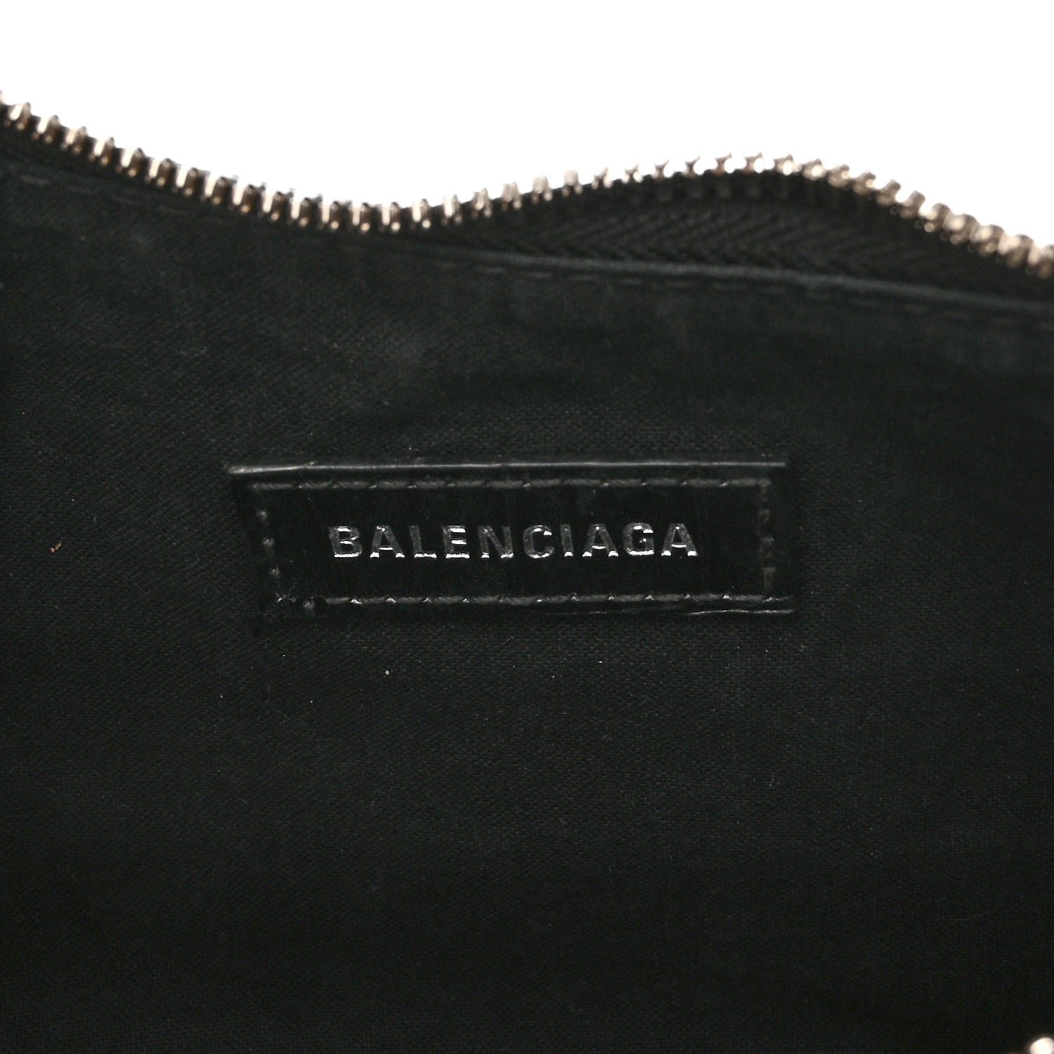Balenciaga Extra Supple Calfskin Crystal Crocodile Embossed Le Cagole Shoulder Bag XS Black 6 of 9
