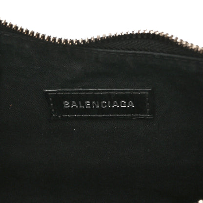 Balenciaga Extra Supple Calfskin Crystal Crocodile Embossed Le Cagole Shoulder Bag XS Black 6 of 9