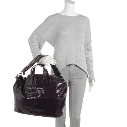 Givenchy Crinkled Patent Large Nightingale Purple 2 of 8