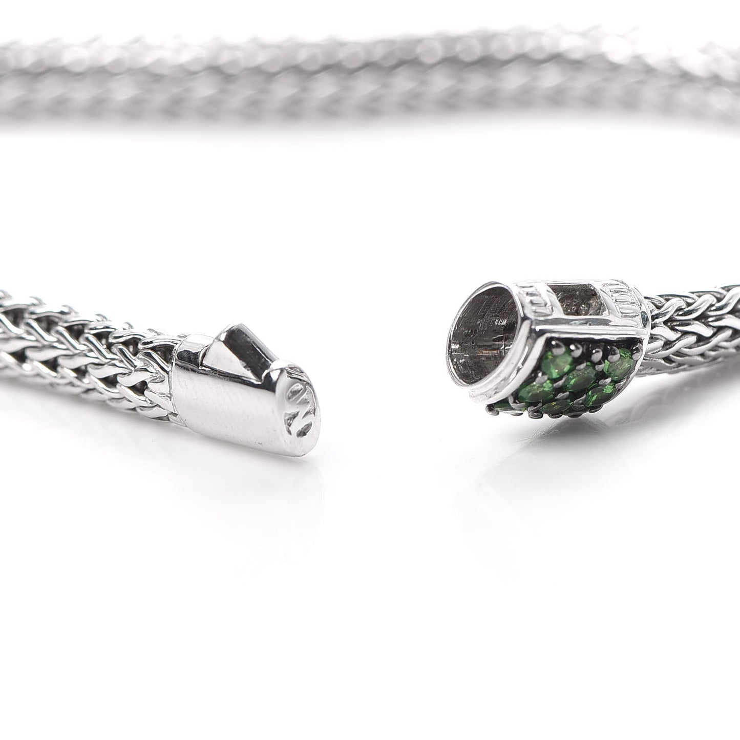 Sterling Silver Tsavorite 5mm Classic Chain Bracelet