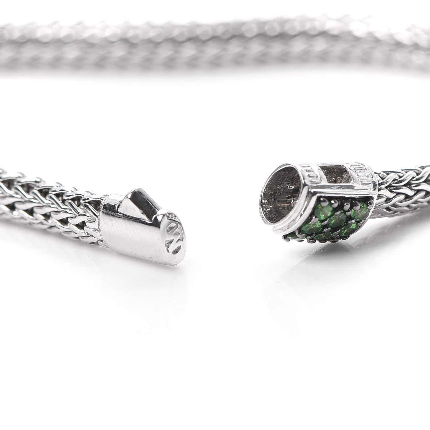 John Hardy Sterling Silver Tsavorite 5mm Classic Chain Bracelet 5 of 5
