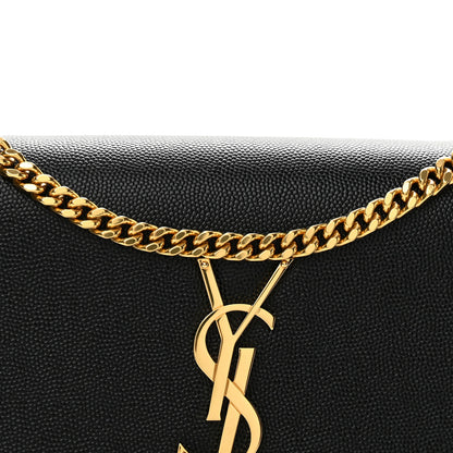 Saint Laurent Grain De Poudre Small Monogram Kate Satchel Black 7 of 10
