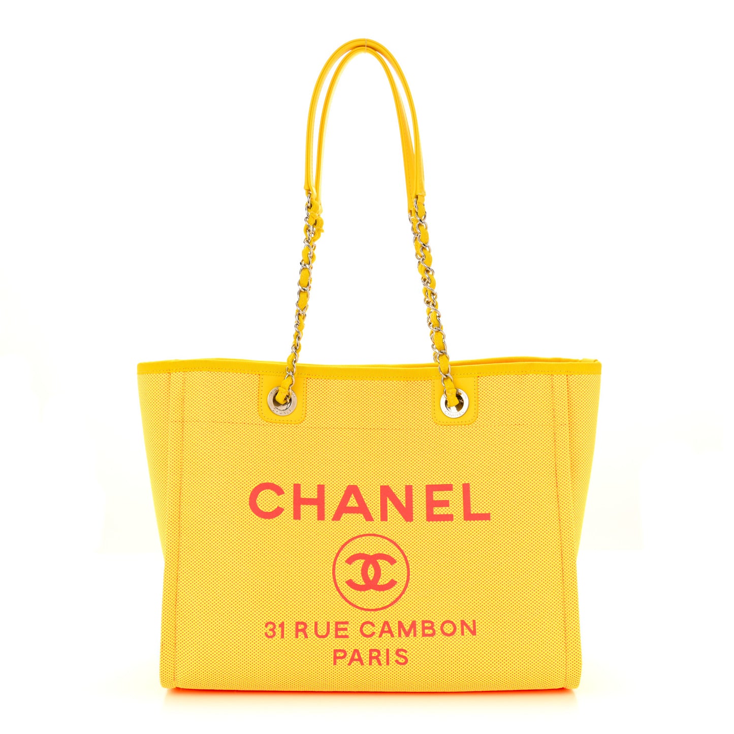 Mixed Fibers Small Deauville Tote Yellow Orange