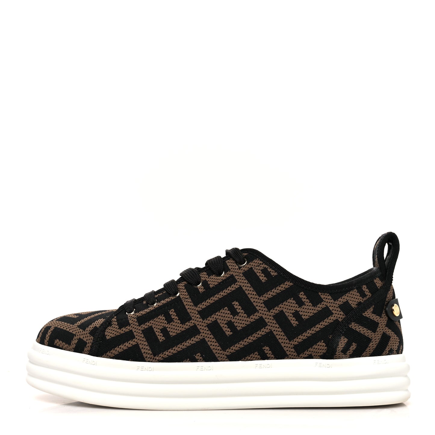 Fabric FF Micro-Perforated Rise Low Top Sneakers 40 Tobacco Black