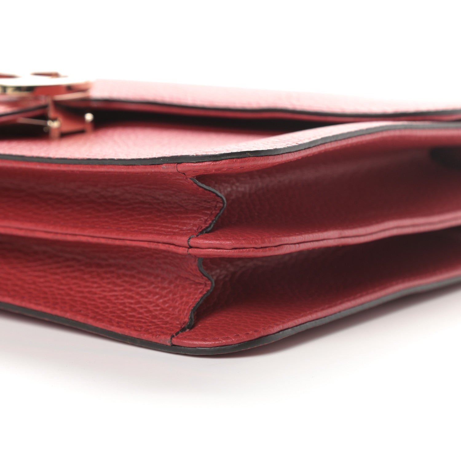 Gucci Dollar Calfskin Interlocking G Shoulder Bag Red 10 of 12