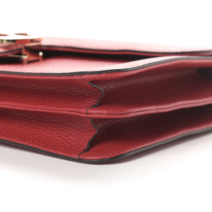 Gucci Dollar Calfskin Interlocking G Shoulder Bag Red 10 of 12