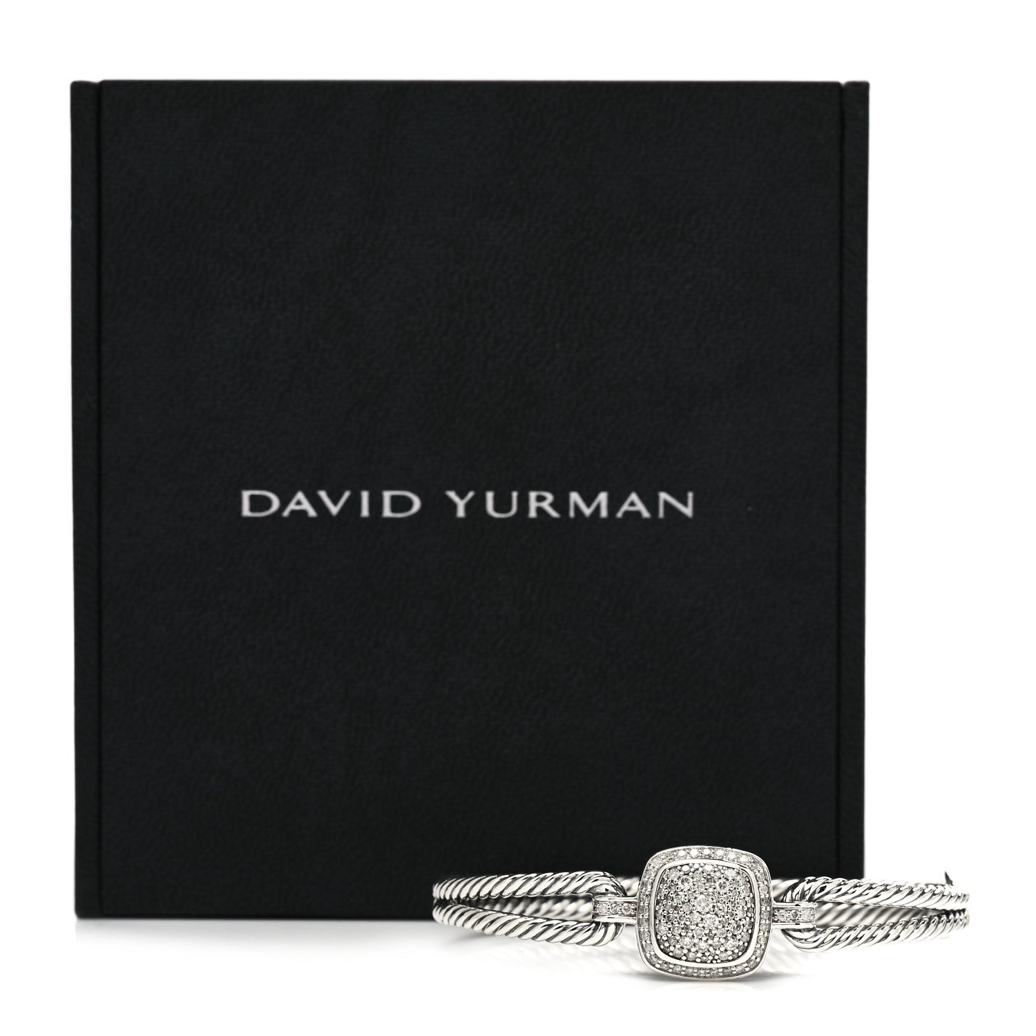 David Yurman Sterling Silver Diamond Albion Cable Bracelet 4 of 4