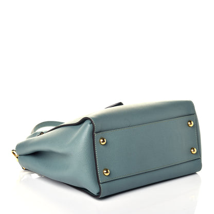 Burberry Soft Grain Calfskin Medium Buckle Tote Celadon Blue 7 of 16