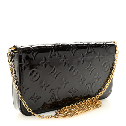 Louis Vuitton Vernis Pochette Felicie Chain Wallet Amarante 4 of 11