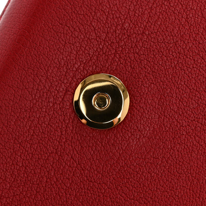 Saint Laurent Calfskin Monogram Large Belle De Jour Clutch Red 11 of 11