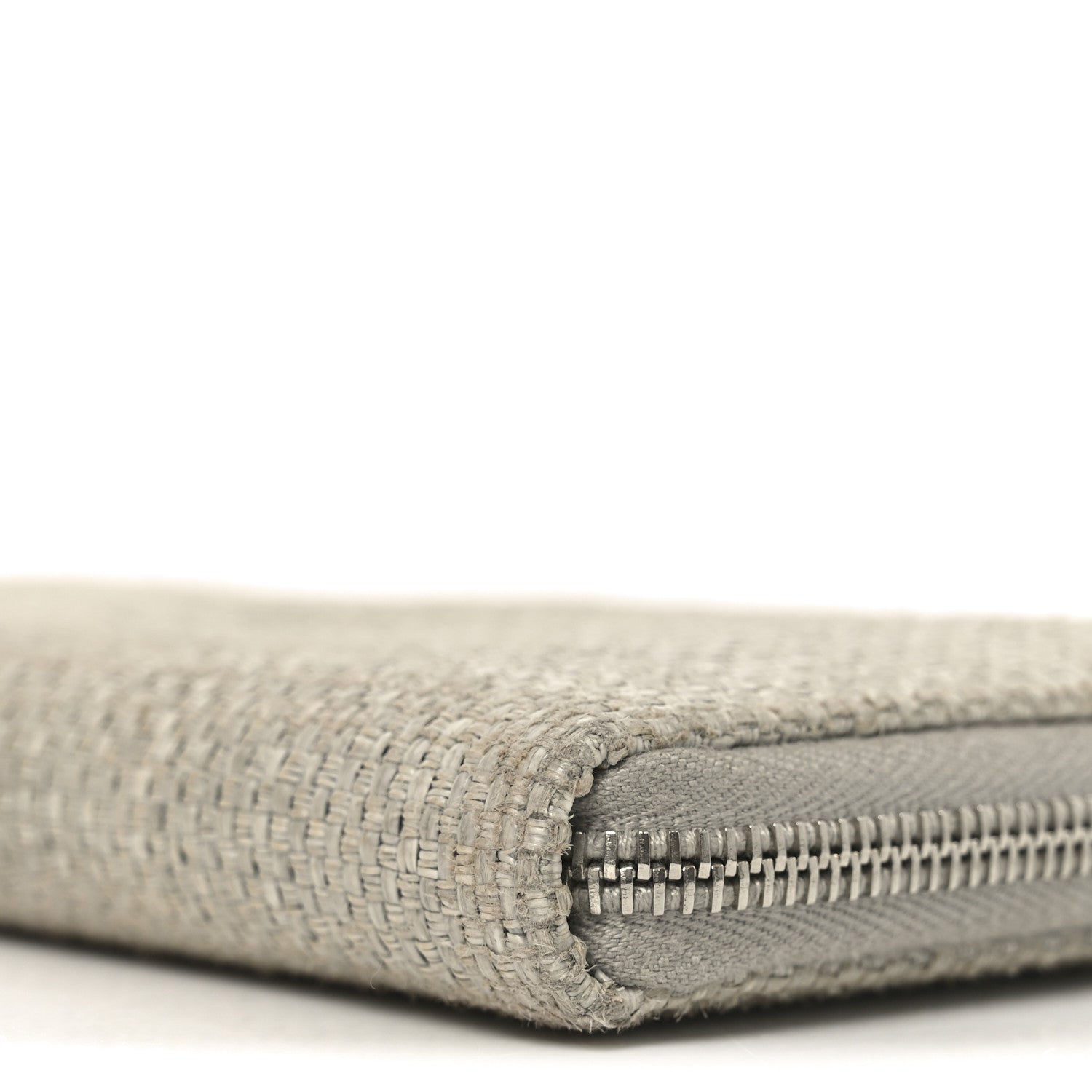 Chanel Canvas Deauville Zip Around Wallet Grey 10 of 10