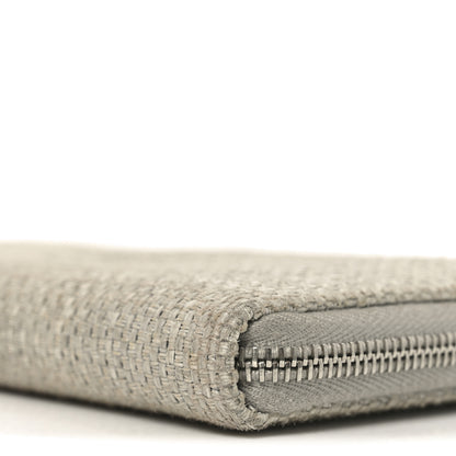 Chanel Canvas Deauville Zip Around Wallet Grey 10 of 10