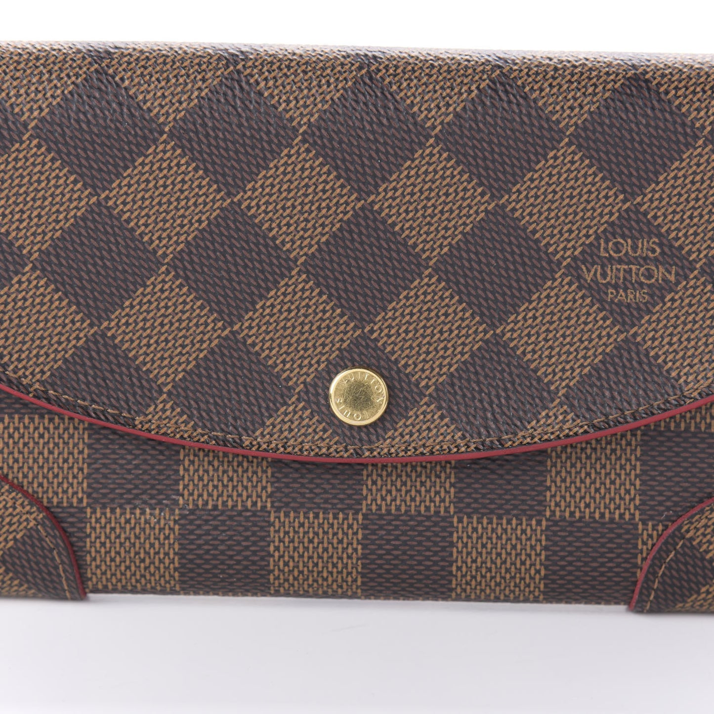 Damier Ebene Caissa Wallet Cherry