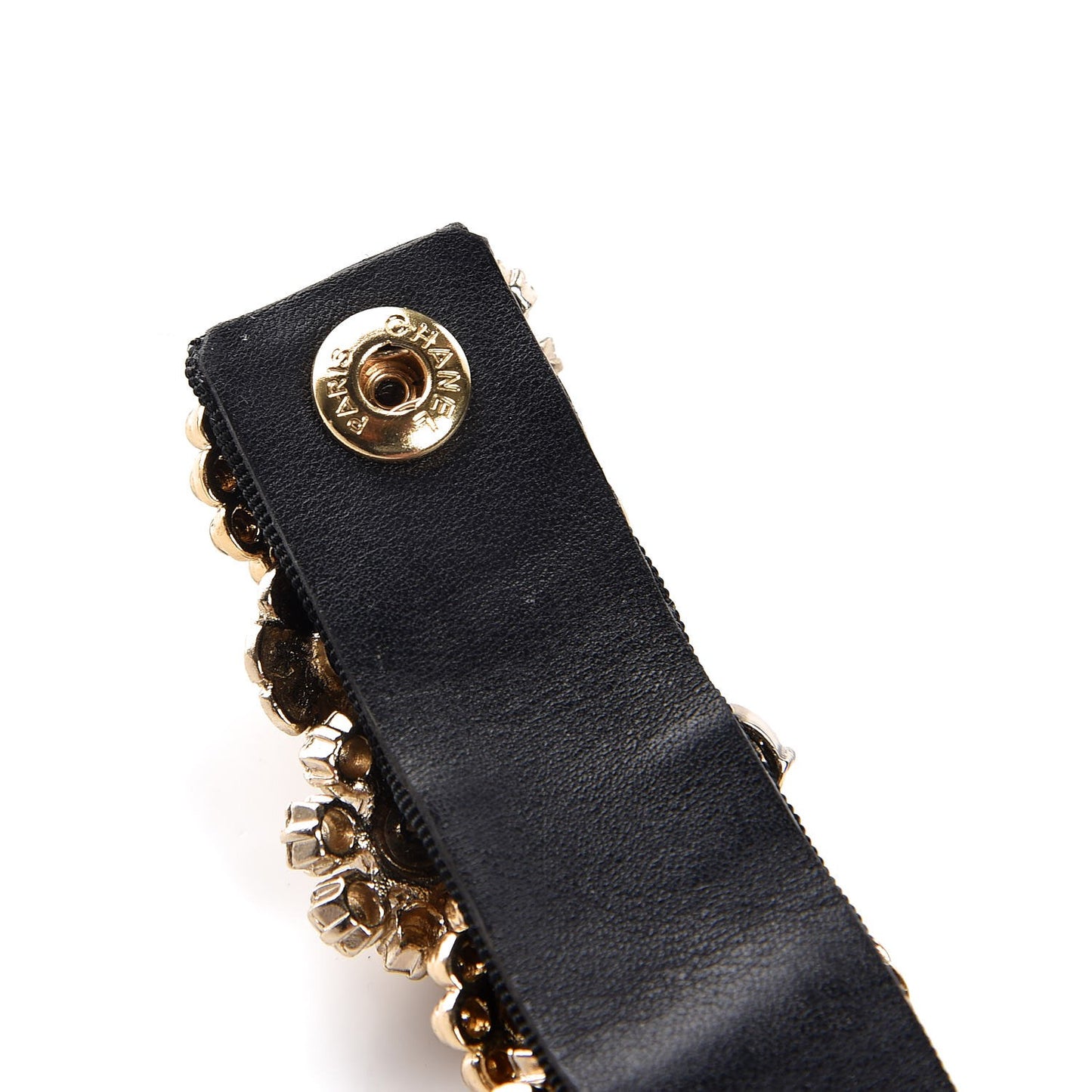 Gripoix Poured Glass Camellia Bracelet Gold