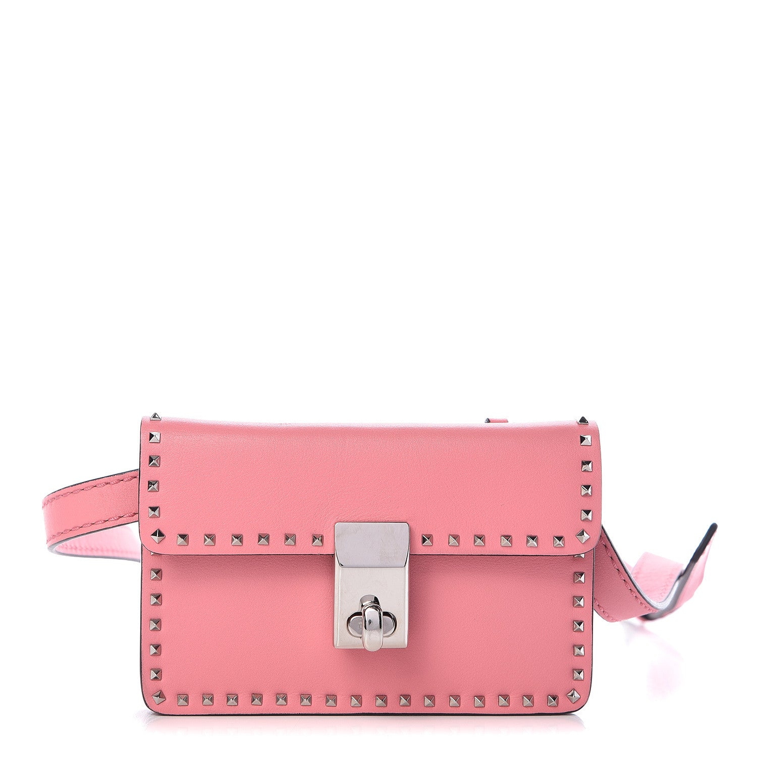 Valentino Garavani Calfskin Mini Rockstud Cabana Crossbody Bag Paradise Rose 1 of 9