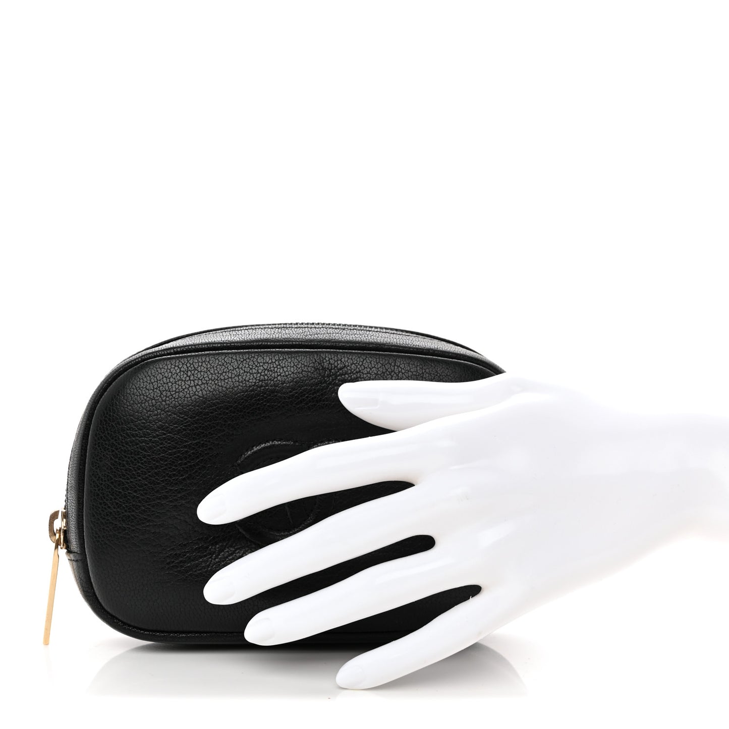 Goatskin CC Cosmetic Case Black