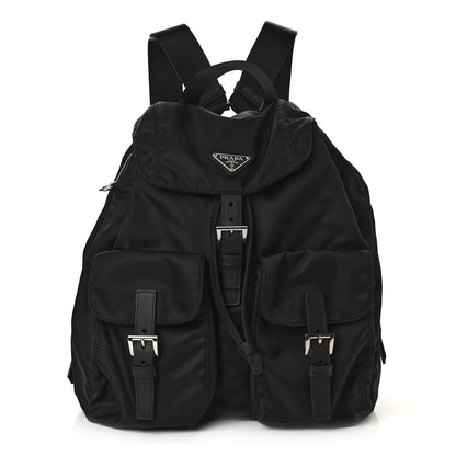 Prada Tessuto Nylon Saffiano Medium Backpack Black 1 of 10