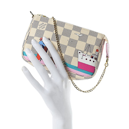 Louis Vuitton Damier Azur 2016 Christmas Animation Mini Pochette Accessories 2 of 9