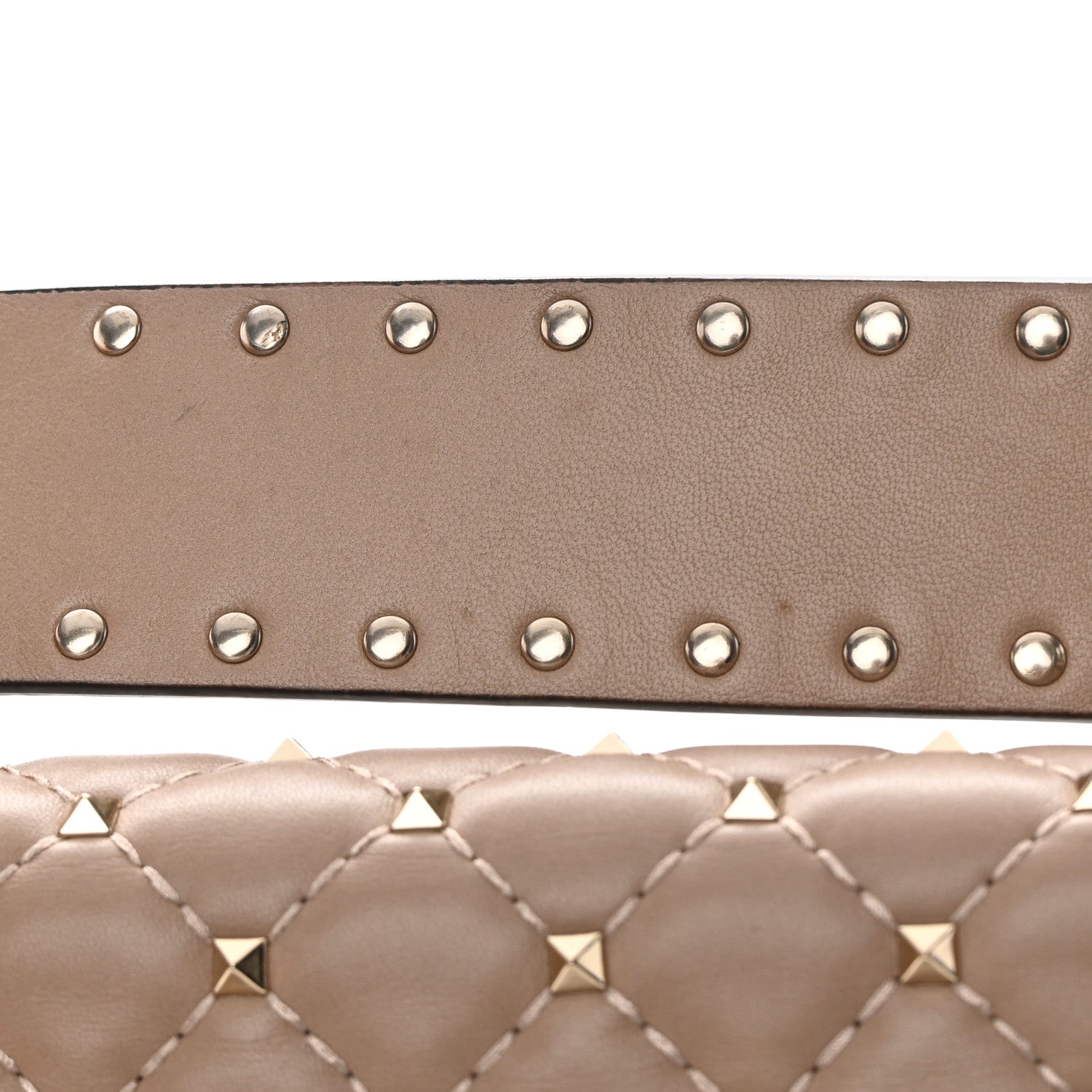 Valentino Garavani Lambskin Medium Rockstud Spike Shoulder Bag Poudre 14 of 15