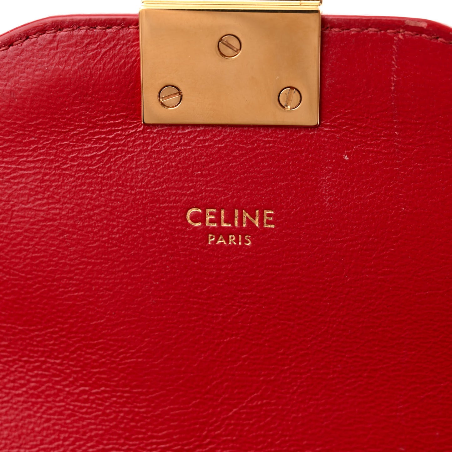 Shiny Calfskin Medium C Bag Red