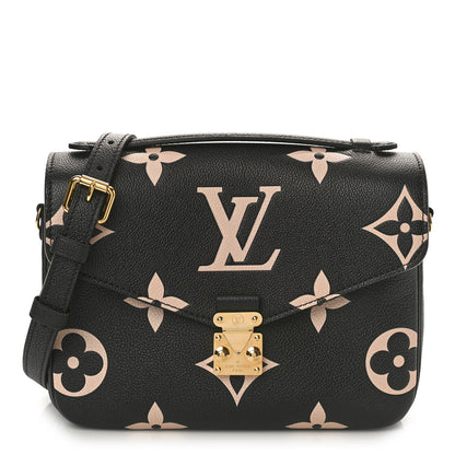Louis Vuitton Empreinte Monogram Giant Pochette Metis Black Beige 1 of 8