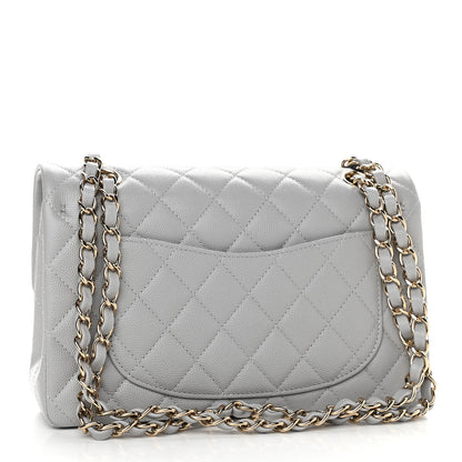 Chanel Caviar Quilted Small Double Flap Grey 3 of 11