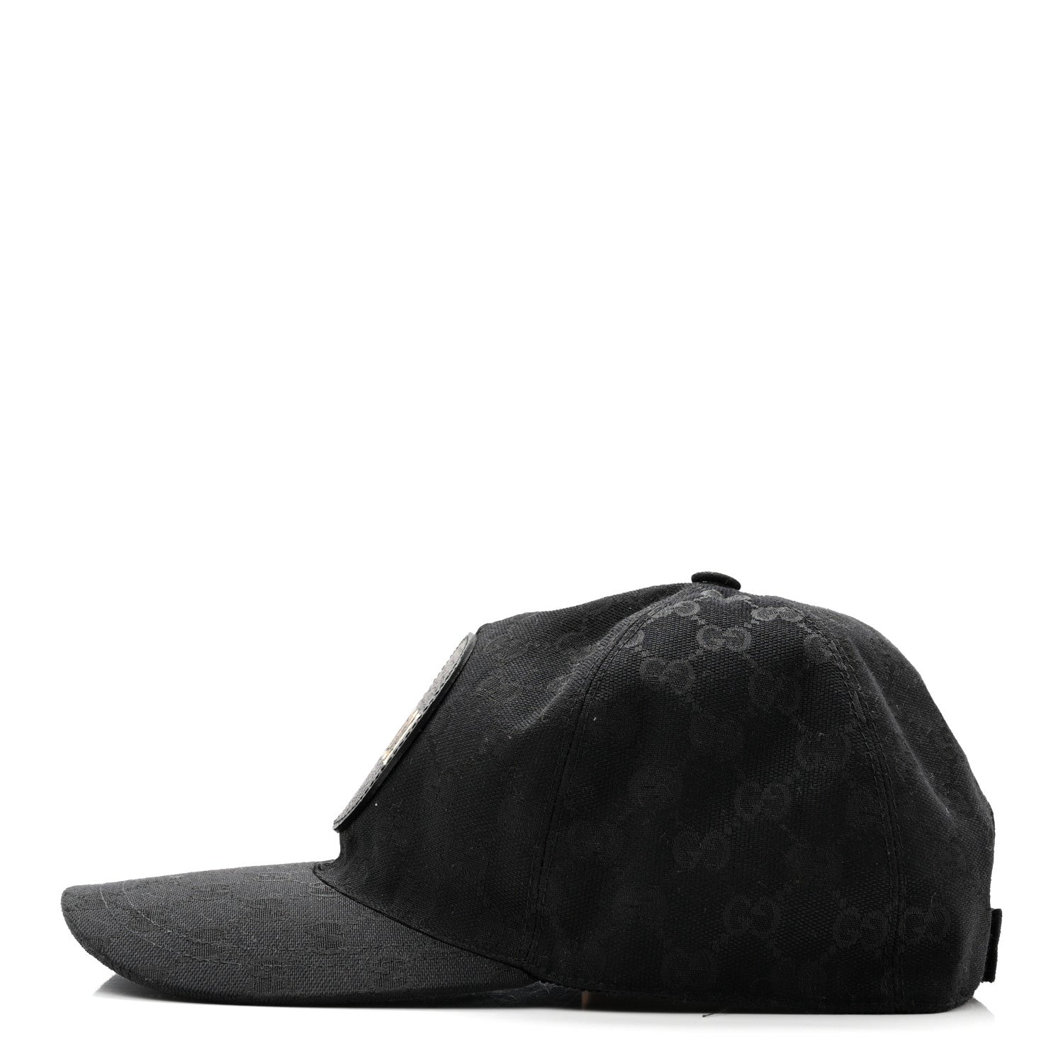 Gucci Monogram Textured Dollar Calfskin Zeno Baseball Hat M Black 4 of 11