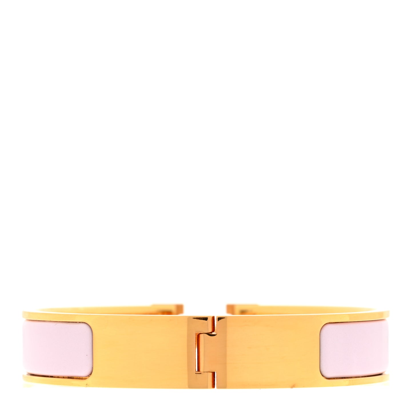 Enamel Narrow Clic Clac H Bracelet PM Rose Dragee