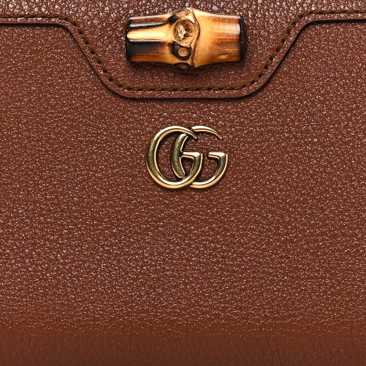 Wonka Grain Calfskin Diana Zip Around Continental Wallet Cuir