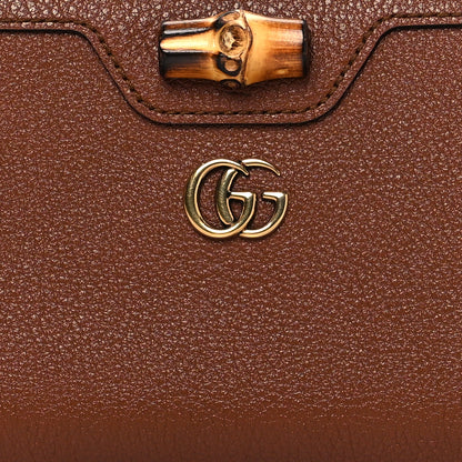 Gucci Wonka Grain Calfskin Diana Zip Around Continental Wallet Cuir 7 of 7