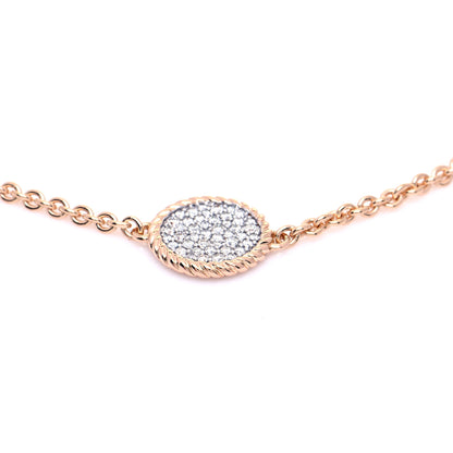 David Yurman 18K Rose Gold Diamond Cable Collectibles Pave Charm Bracelet 4 of 7