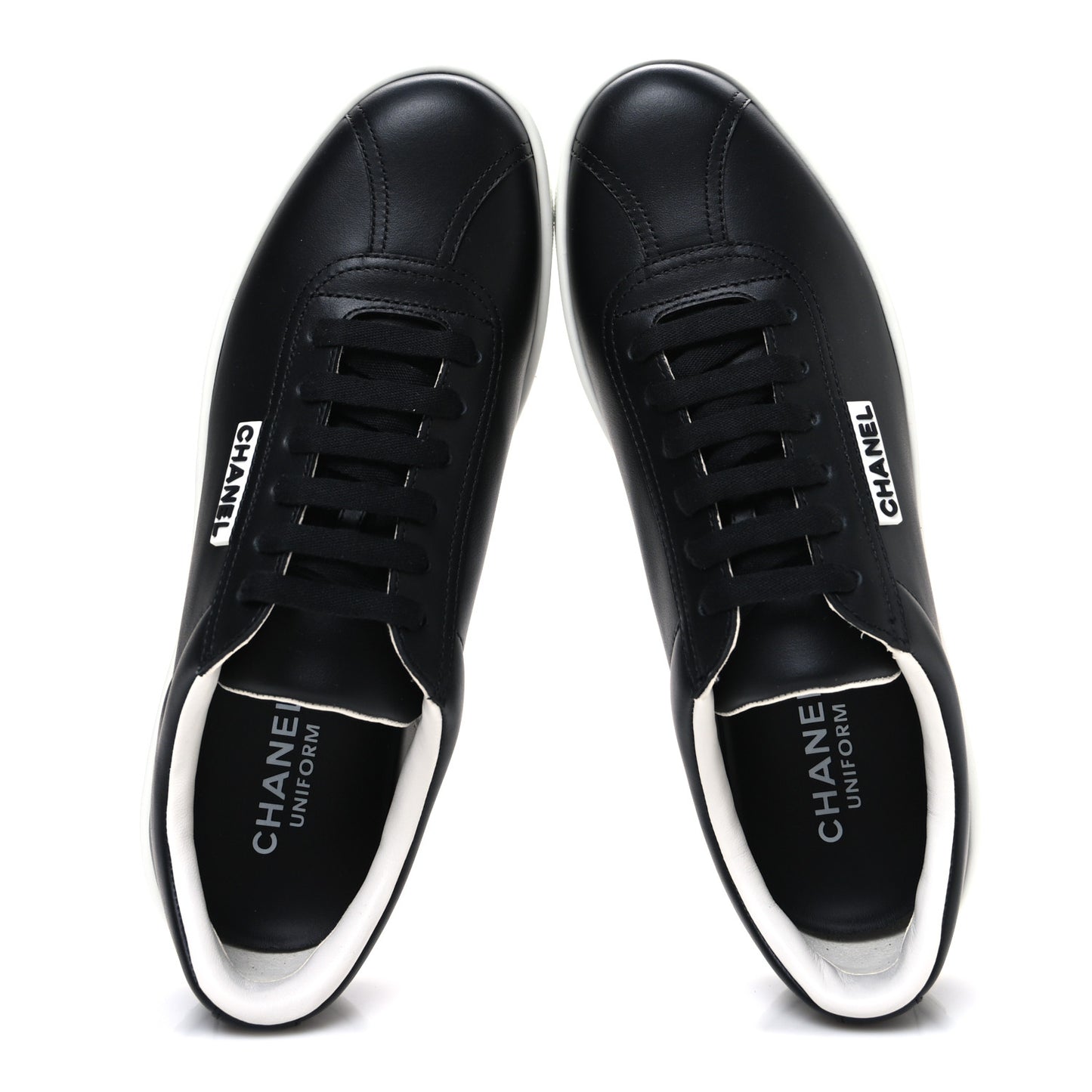 Calfskin CC Womens Sneakers 38 Black
