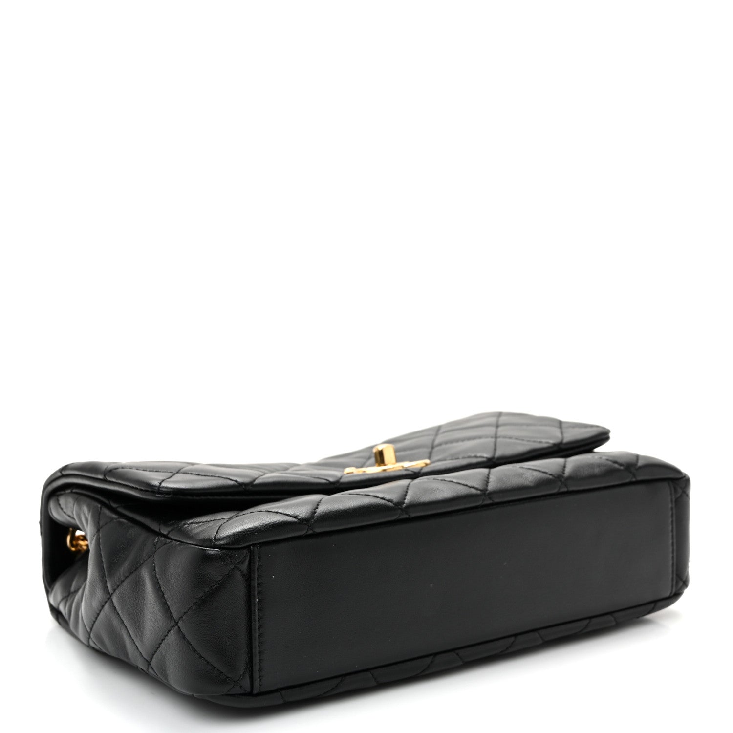 Chanel Lambskin Resin Pearl Quilted Flap Black 4 of 10