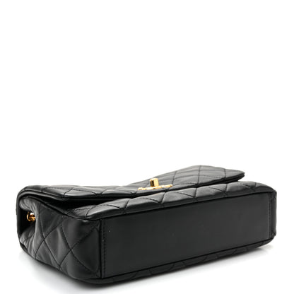 Chanel Lambskin Resin Pearl Quilted Flap Black 4 of 10