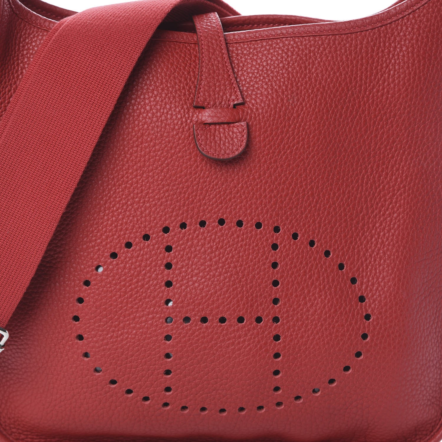 Hermes Taurillon Clemence Evelyne III PM Rouge Garance 9 of 9