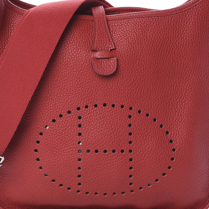Hermes Taurillon Clemence Evelyne III PM Rouge Garance 9 of 9