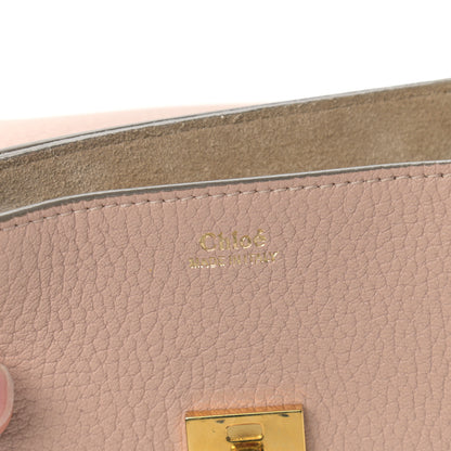 Chloe Grained Lambskin Mini Drew Shoulder Bag Cement Pink 6 of 9