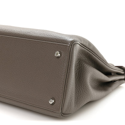 Hermes Taurillon Clemence Kelly Retourne 40 Etain 10 of 11
