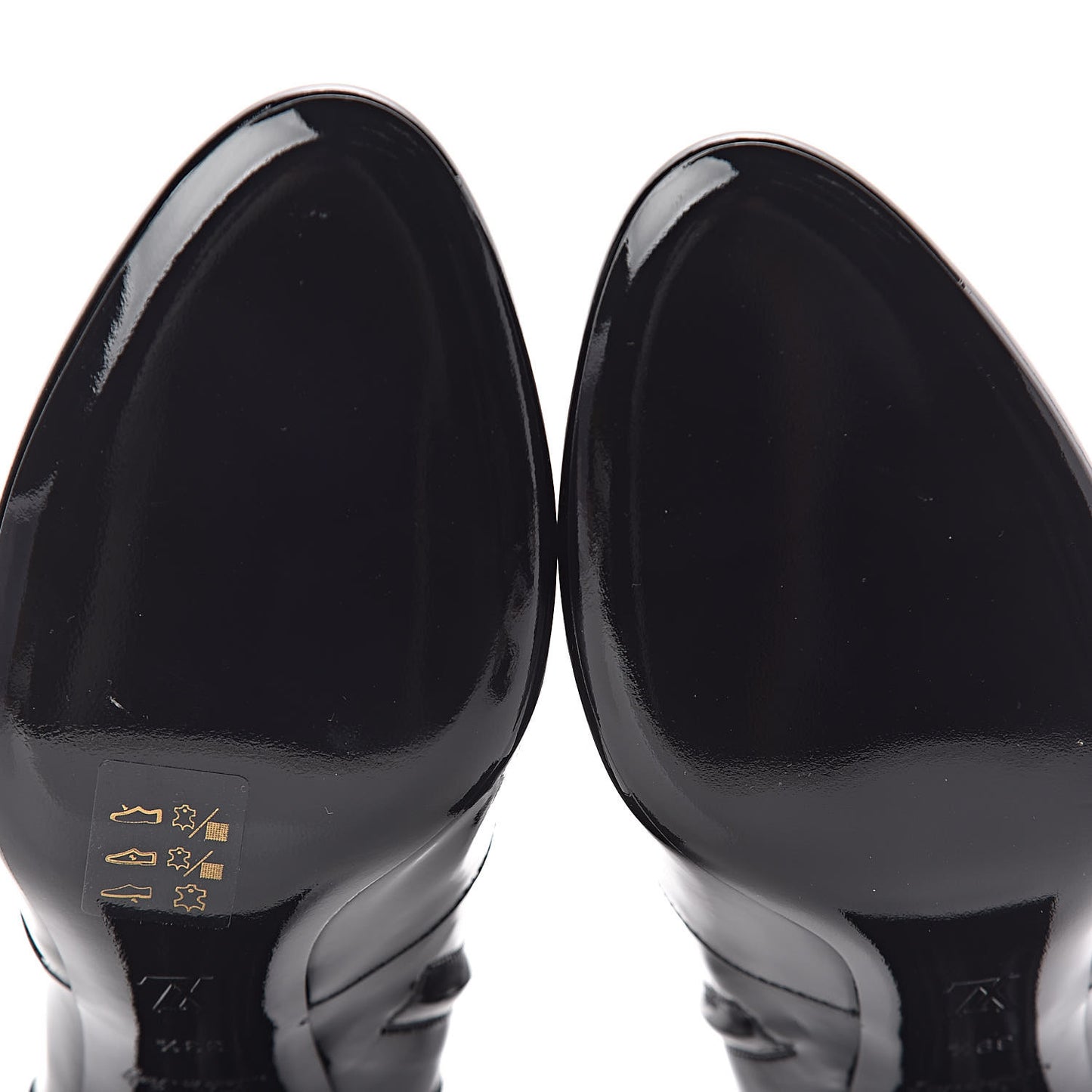 Patent Silhouette Ankle Boots 39.5 Black