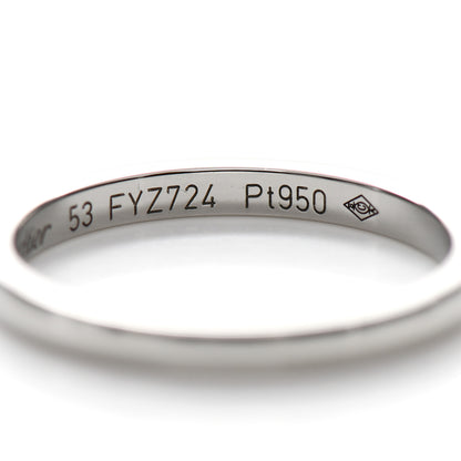 Cartier Platinum 2mm Ballerine Wedding Band Ring 53 6.5 5 of 5