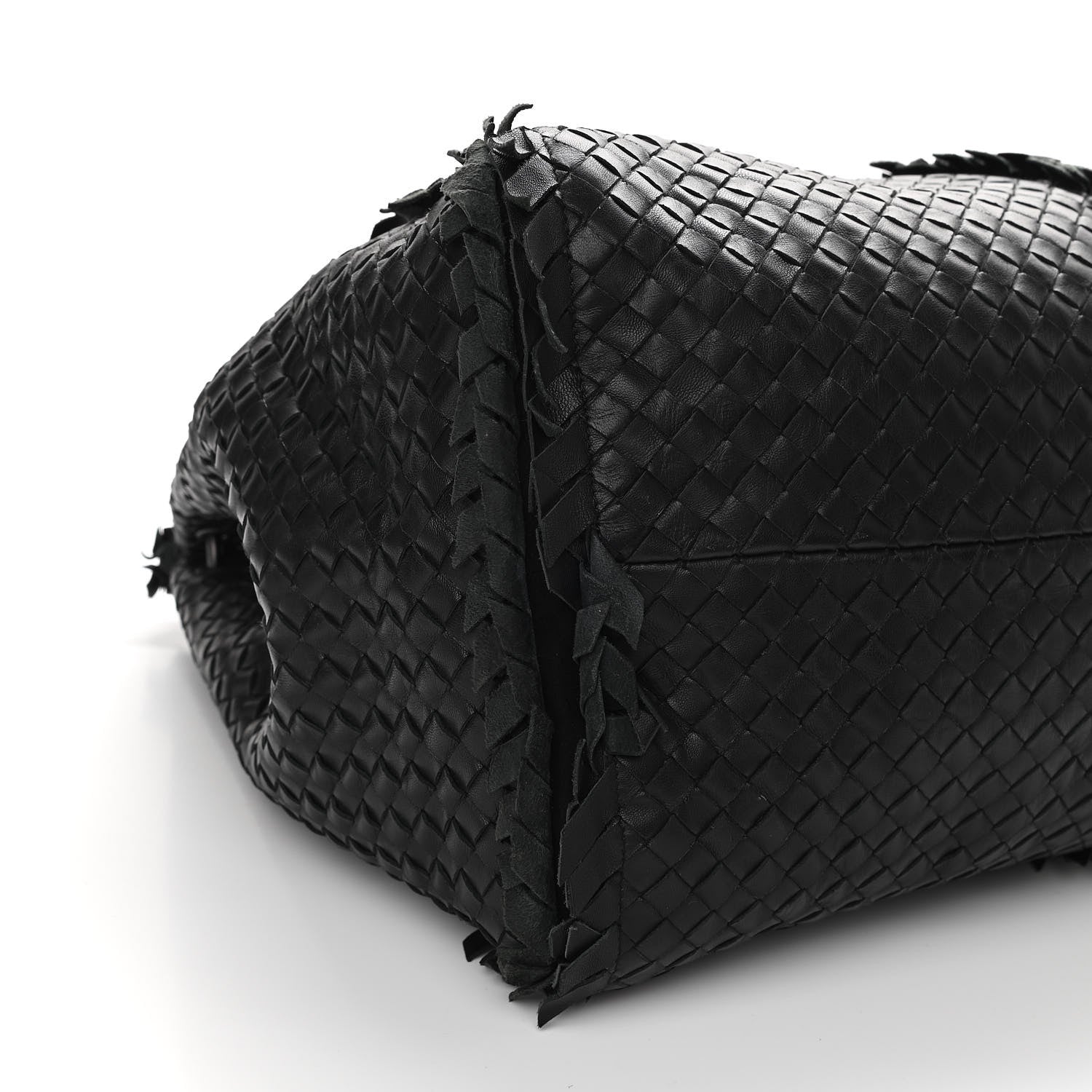 Bottega Veneta Nappa Intrecciato Large Franges Shoulder Bag Black 5 of 9