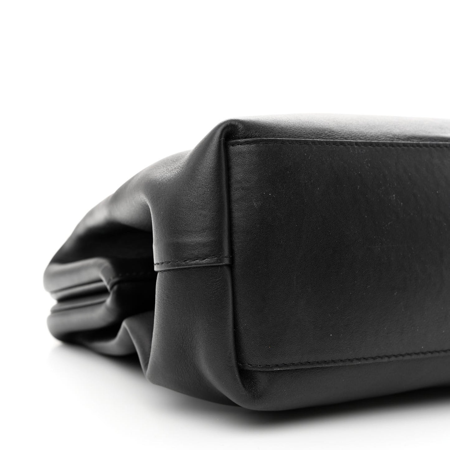 Calfskin Large The Point Triangle Bag Black